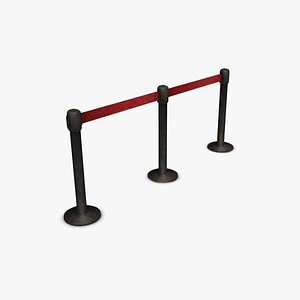 rope barrier 3d model