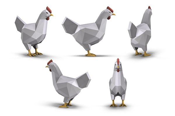 modelo 3d Pollo Low Poly - TurboSquid 1552977