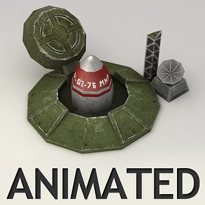 Rocket Silo Lowpoly Animated