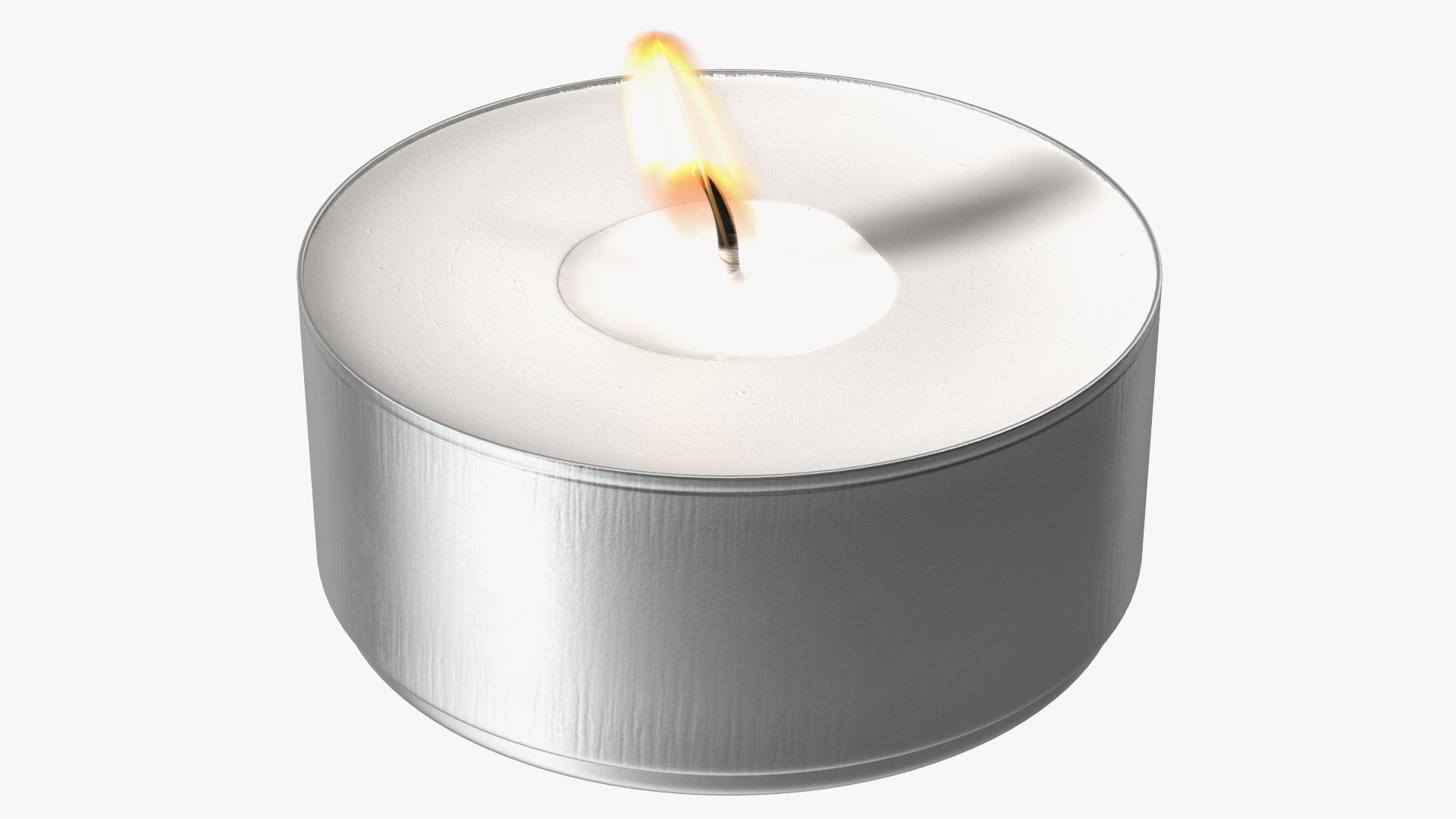 Lighted Tea Candle 3D model preview