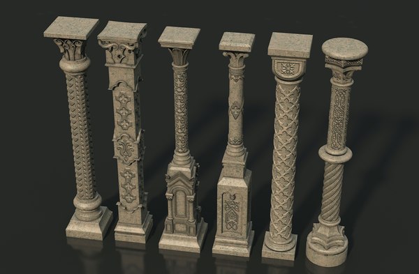 3D gothic columns model - TurboSquid 1428756