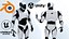 Robot humanoidalny Model 3D low-poly