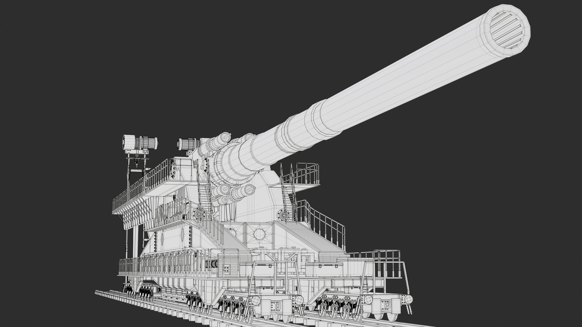 Rigged Super Heavy Artillery Gun Dora WWII PBR 3D model https://p.turbosquid.com/ts-thumb/c9/PiyB61/AJ/screenshot307/png/1709547080/1920x1080/fit_q87/8285c4a53455dfa90cdaeaa49ab728247d7cfb20/screenshot307.jpg