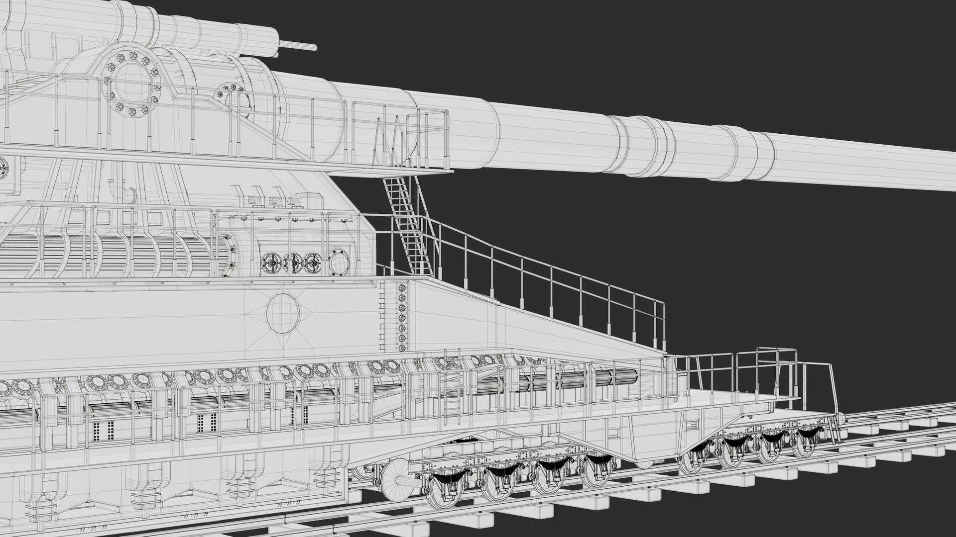 Rigged Super Heavy Artillery Gun Dora WWII PBR 3D model https://p.turbosquid.com/ts-thumb/c9/PiyB61/Sz/screenshot334/png/1709547097/1920x1080/fit_q87/00a0d7f0219ce16fdb899e72f4b1f38ab7d50427/screenshot334.jpg