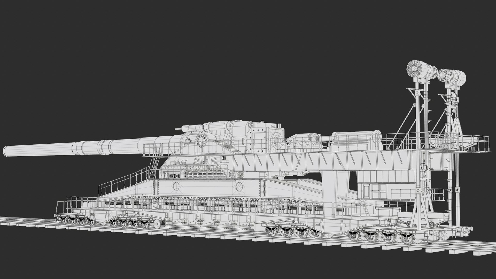 Rigged Super Heavy Artillery Gun Dora WWII PBR 3D model https://p.turbosquid.com/ts-thumb/c9/PiyB61/TJ/screenshot321/png/1709547089/1920x1080/fit_q87/db03a43d1f795600444c2c1aa7ef487ec874238b/screenshot321.jpg