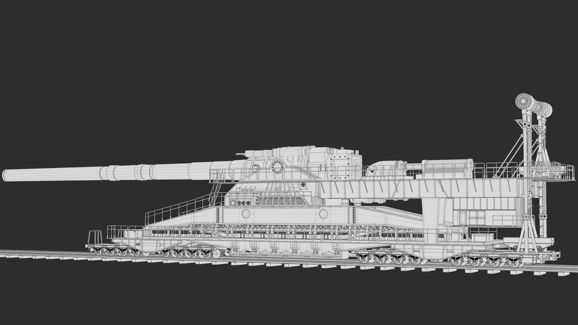 Rigged Super Heavy Artillery Gun Dora WWII PBR 3D model https://p.turbosquid.com/ts-thumb/c9/PiyB61/gZ/screenshot322/png/1709547089/1920x1080/fit_q87/d247290bef54cd82135b847f0b2d7371b0a9ca5d/screenshot322.jpg