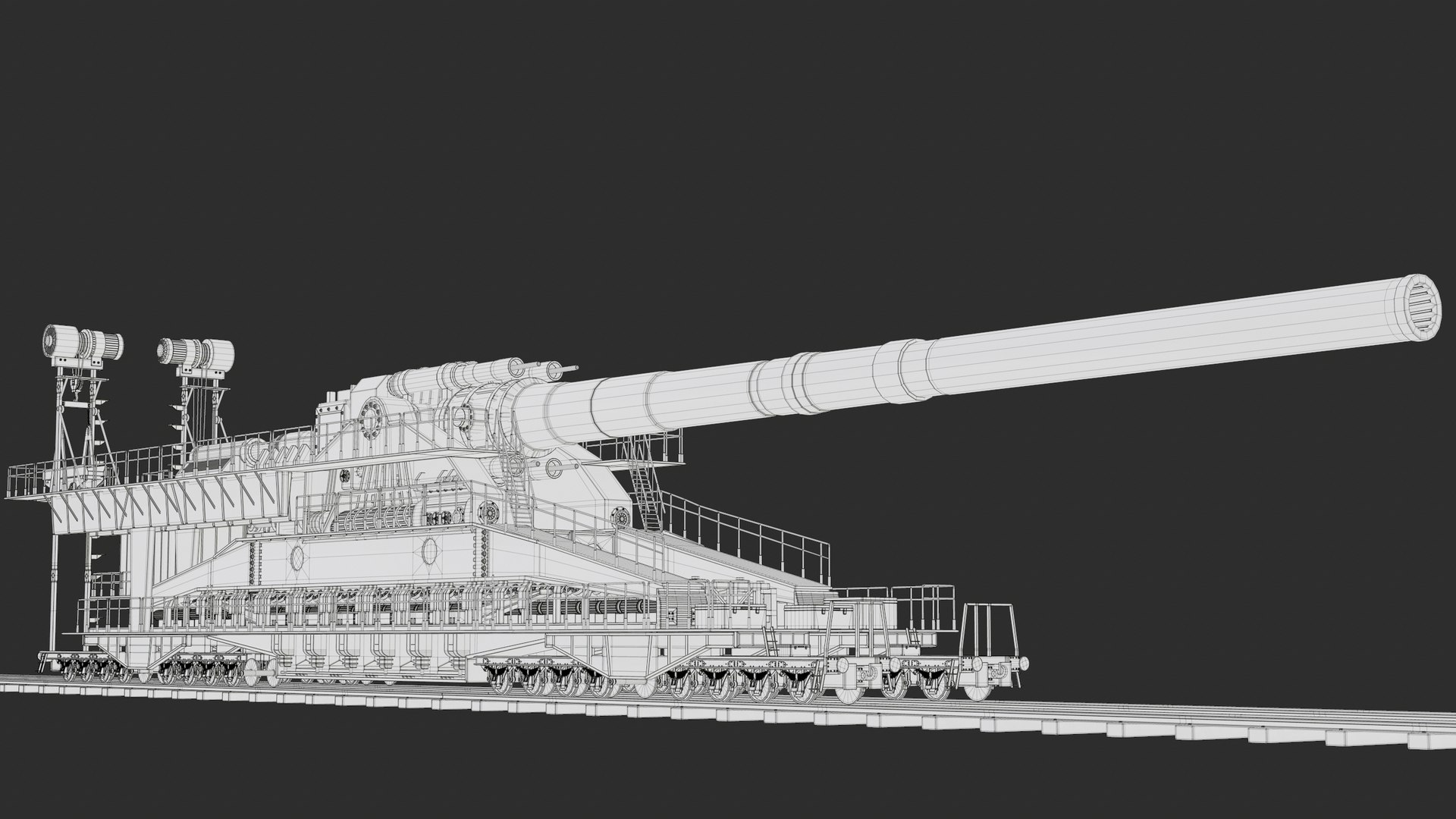Rigged Super Heavy Artillery Gun Dora WWII PBR 3D model https://p.turbosquid.com/ts-thumb/c9/PiyB61/qZ/screenshot309/png/1709547082/1920x1080/fit_q87/77e4fbc644d617bcd6f7e330fb008c1156d87d6c/screenshot309.jpg