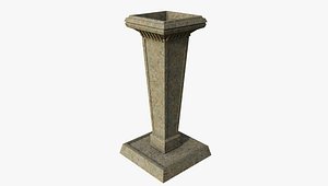 3D Ancient Urn Pillar