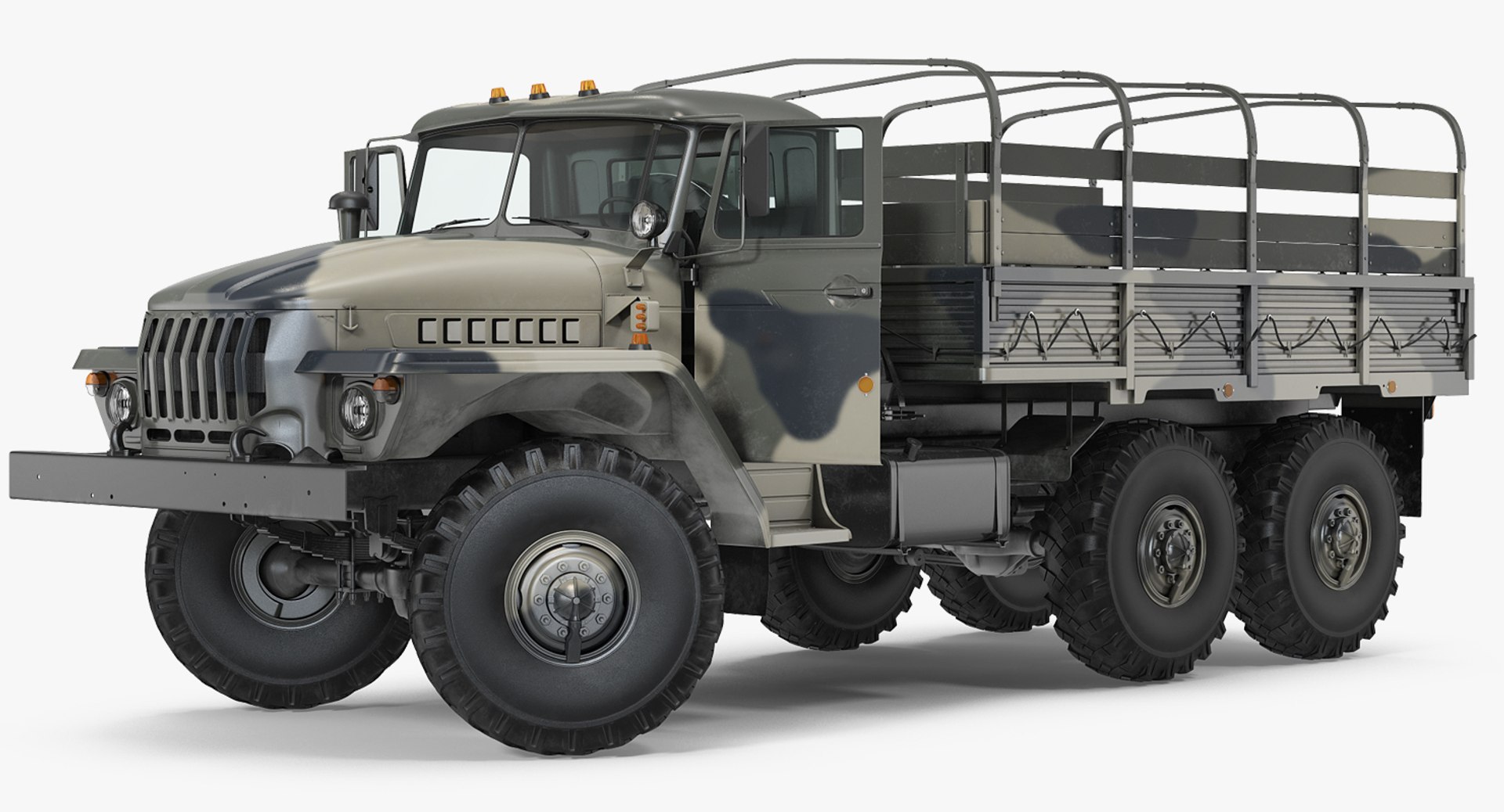 Military Truck URAL 4320 Rigged 3D Model 3D model preview