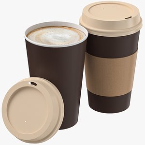 3D model Coffee Paper Cup 02