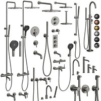 Whitecross Y with 2 types of handheld showerheads