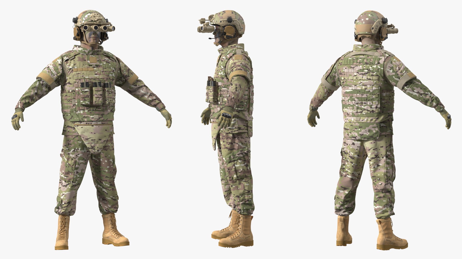 3D Military Soldier Green Camo with Night Visor A-pose model https://p.turbosquid.com/ts-thumb/c9/YjSb7v/qE/militarysoldiergreencamowithnightvisorapose3dsmodel008/jpg/1724173055/1920x1080/fit_q87/eaf693a69cbd97c2655faddcfaaa0fbd3552e496/militarysoldiergreencamowithnightvisorapose3dsmodel008.jpg