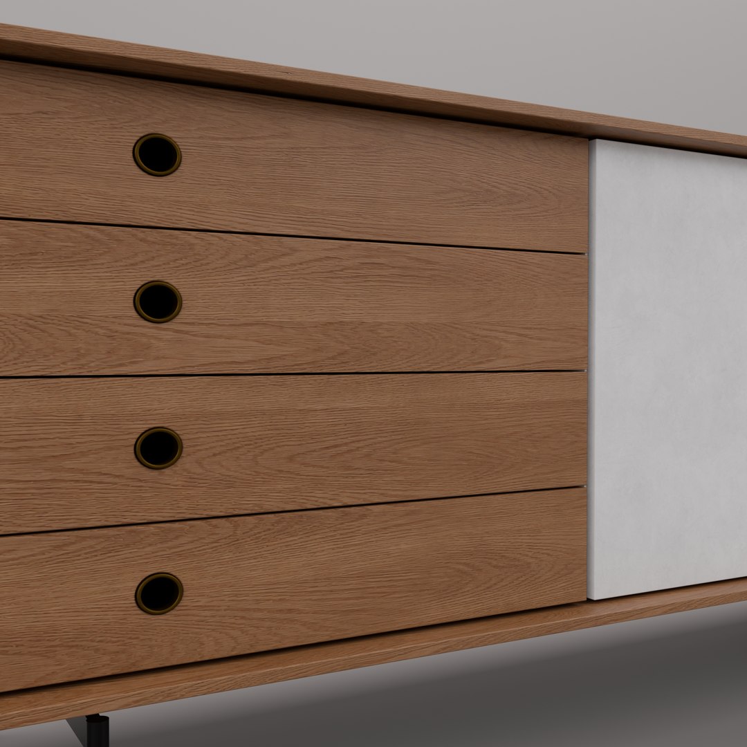 3D model Mid-Century Modern TV Stand Long Sideboard Cabinet with Drawers Sliding Doors Storage https://p.turbosquid.com/ts-thumb/c9/b4z53g/e9/5/png/1775588845/1920x1080/fit_q87/47d4bd1443a6ac13861e0317d9e79bd405c536e0/5.jpg