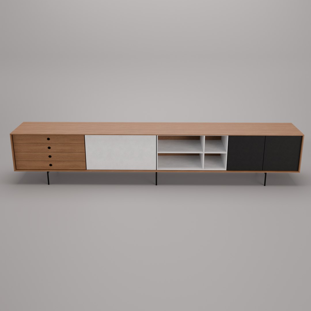 3D model Mid-Century Modern TV Stand Long Sideboard Cabinet with Drawers Sliding Doors Storage https://p.turbosquid.com/ts-thumb/c9/b4z53g/sP/3/png/1775588842/1920x1080/fit_q87/c6a043a4a81fe719ae3036feb91786cb91c21b80/3.jpg
