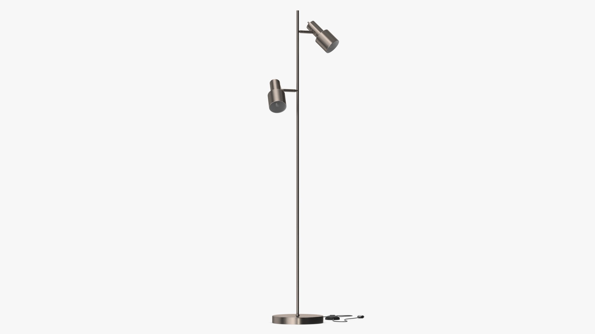 Metal Floor Lamp with Two Shades 3D model preview