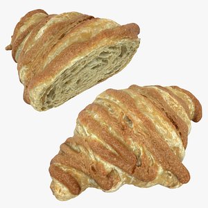 3D Coffee Croissant Collection model