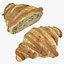 Colección de croissants de café