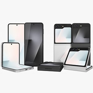 Samsung Galaxy Z Filp7 FE Black White Animated