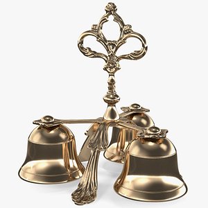 golden plated handbell bell model
