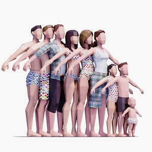 Summer  People - Animated and Rigged