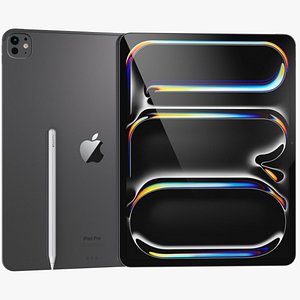 3D Apple iPad Pro M4 13-inch Space Black