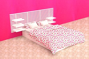 realistic bedroom set 3D model