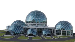 Futuristic Geodesic Domes 3d model