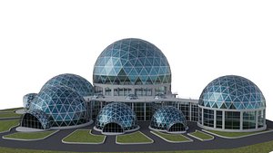 Futuristic Geodesic Domes 3d model