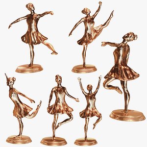 Dance decorative gold sculpture