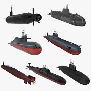 military submarines rigged 2 3D