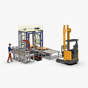 3D Automatic Cartons Packaging and Palletizing Machine