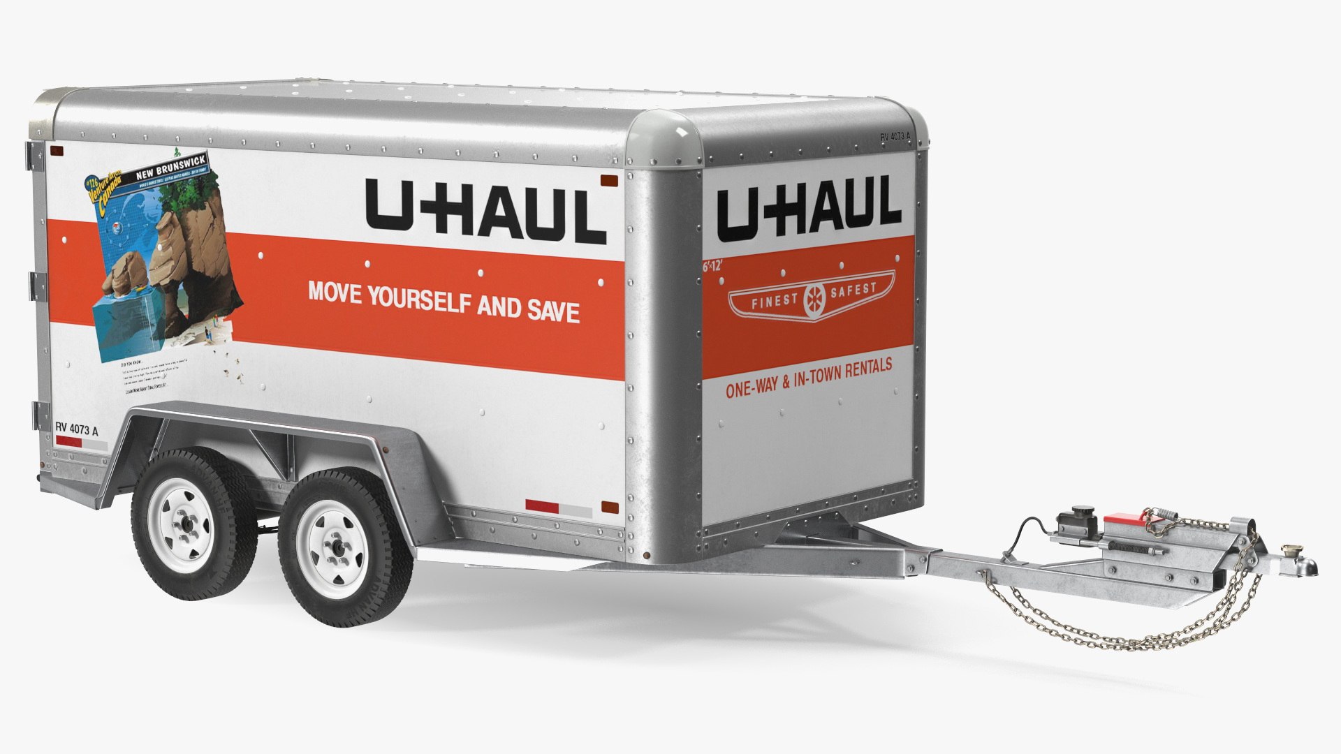 3D UHaul 6x12 Cargo Trailer model TurboSquid 2061421