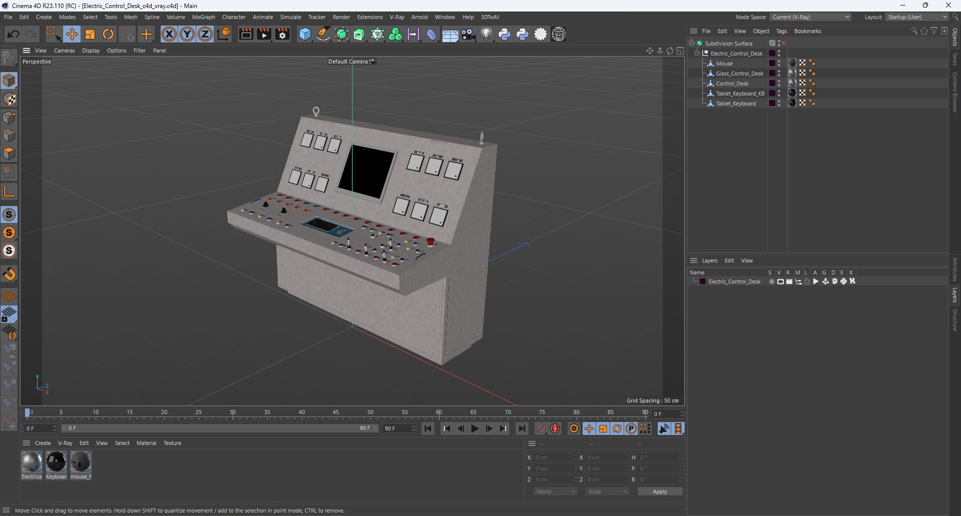 Electric Control Desk Model - TurboSquid 2302309