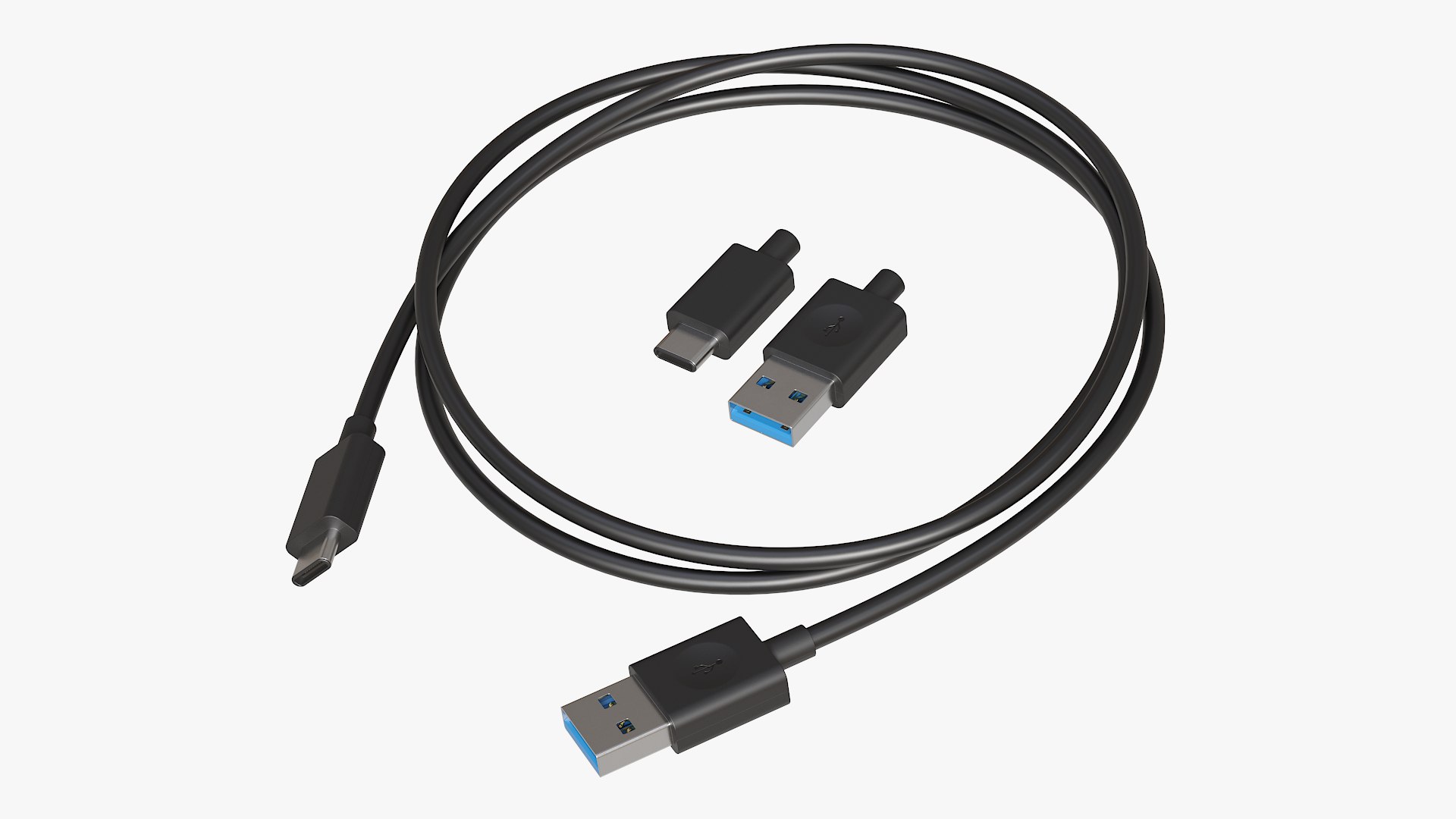 3D USB 3 To USB C Cable TurboSquid 2255283