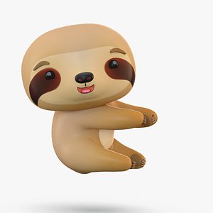 cute cartoon sloth model