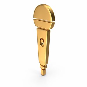 Microphone Symbol Gold