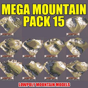 3d mountains pack model