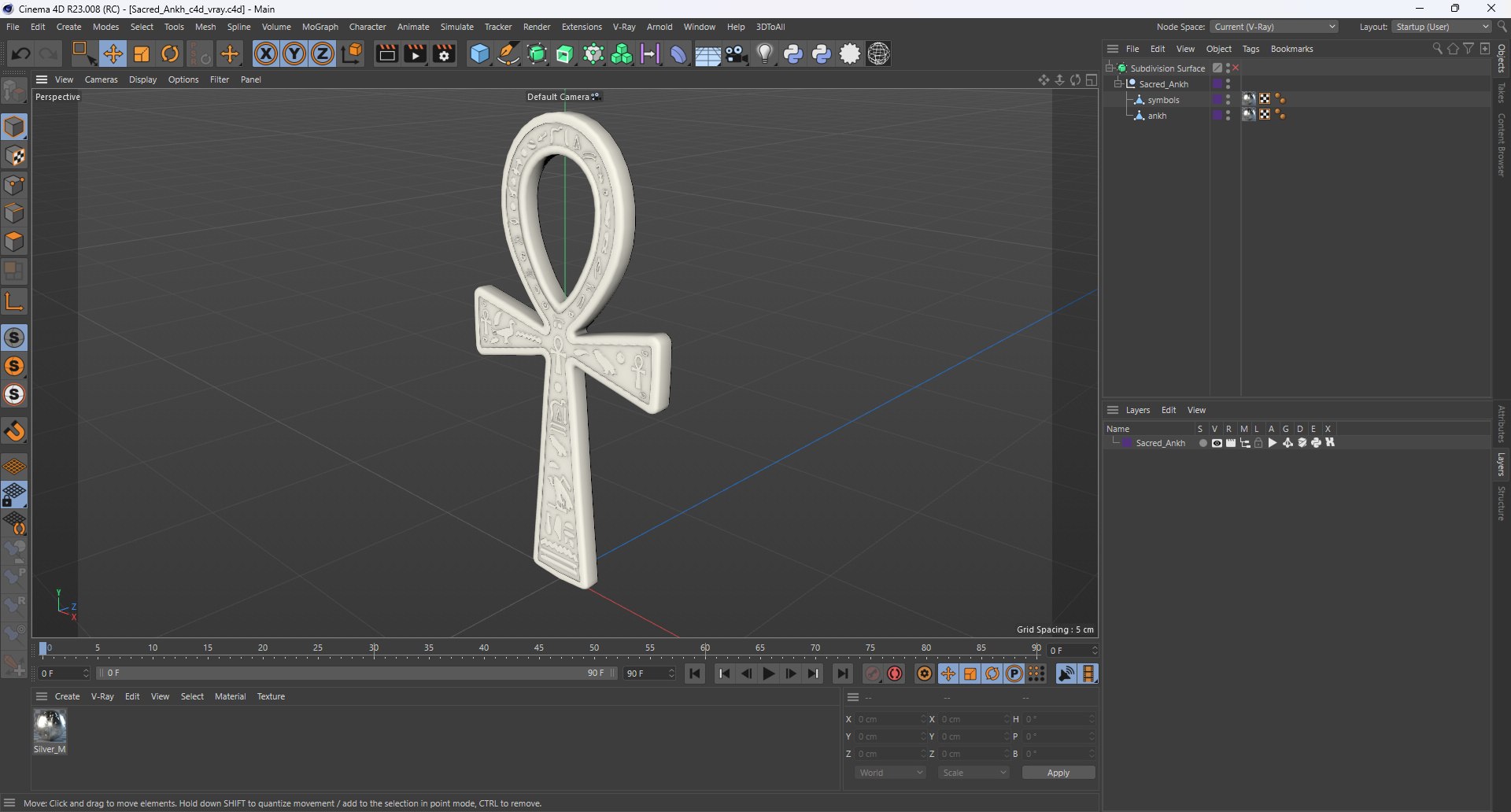 3D Sacred Ankh - TurboSquid 2339765