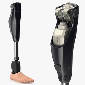 Microprocessor Prosthetic Leg with Foot Black