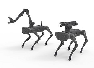 3D robot dog with manipulator