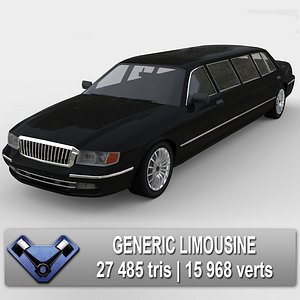 3d generic limousine model
