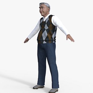 3D Realistic Grandfather