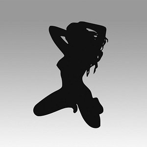 Girl logo lasercut