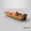 Электрическая рыболовная лодка Low-poly PBR