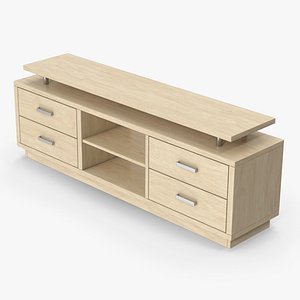 Wooden TV Stand 3D model