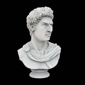 Classic Bust Sculpture 3D Print Model Front View 3D model