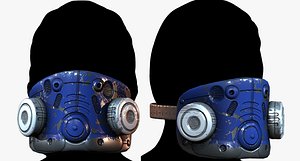 3D Gas mask respirator scifi futuristic model