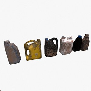 Car oil bottles 3D model