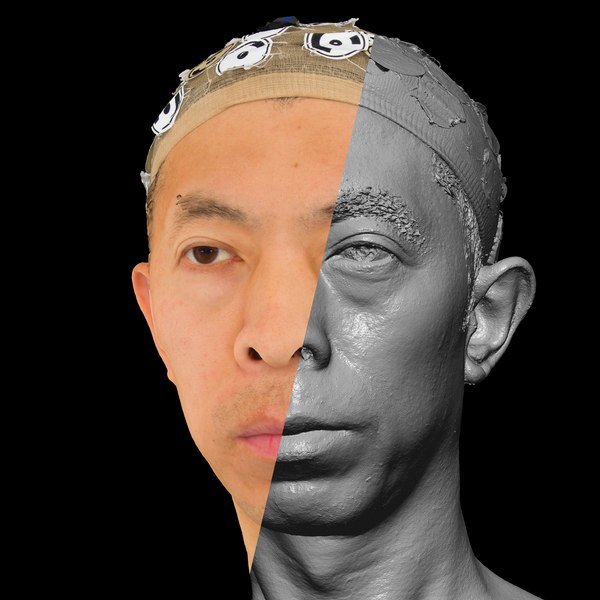 Asian Male 40s head scan 045 3D model