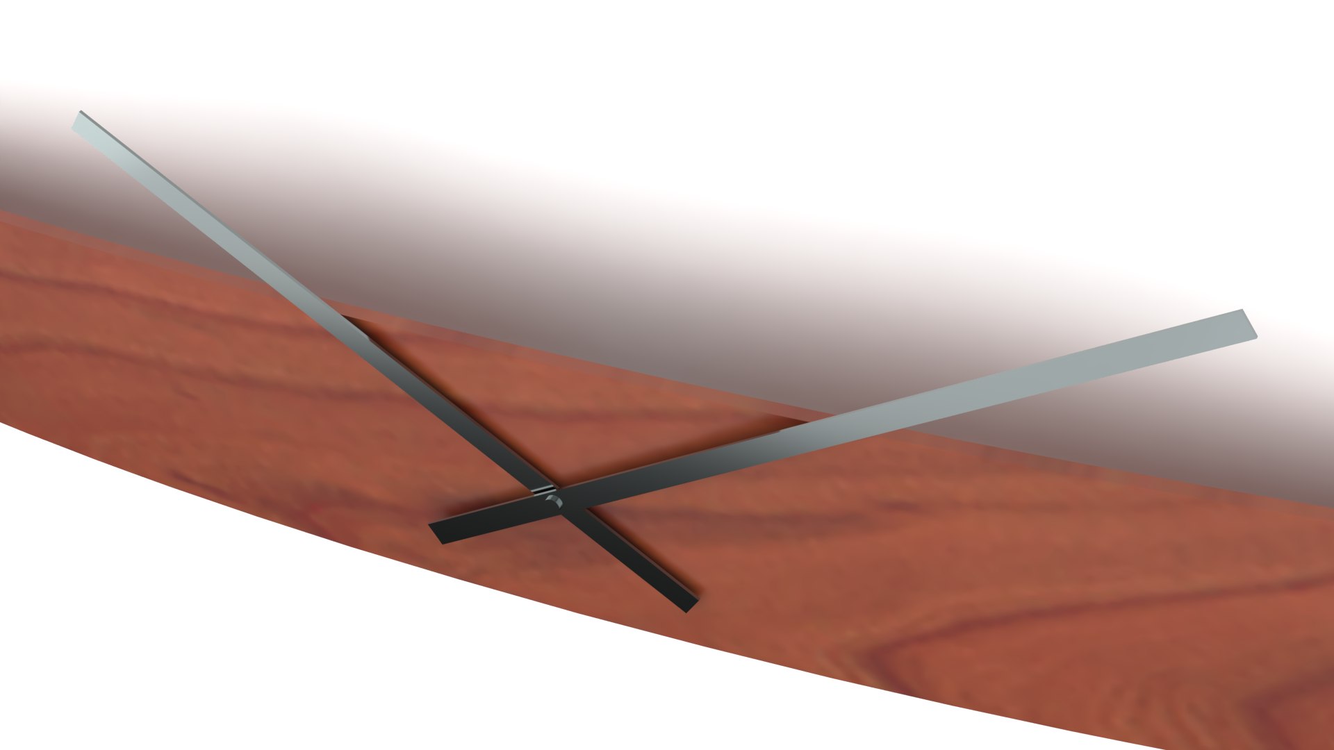 Wall Clock - Horizontal Wooden Bow Model - TurboSquid 2055554